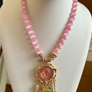 Kirks Folly Pink Beaded Necklace